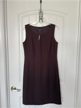 Talbots Size 8 Eggplant Color Dark Academia Old Money Corporate Goth Dress Lined